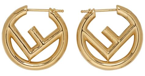 small f is fendi earrings gold|f is fendi hoop earrings.